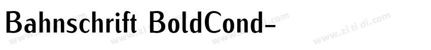 Bahnschrift BoldCond字体转换